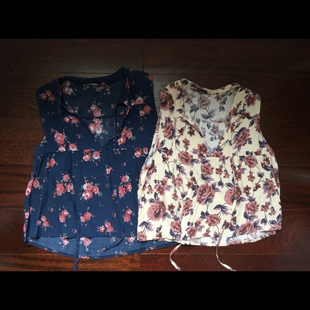 AMERICAN EAGLE DONT ASK WHY TIE TOPS 2 for $15